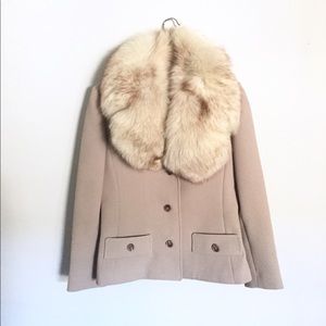 {Vintage} Fur Trimmed Jacket Sz 10